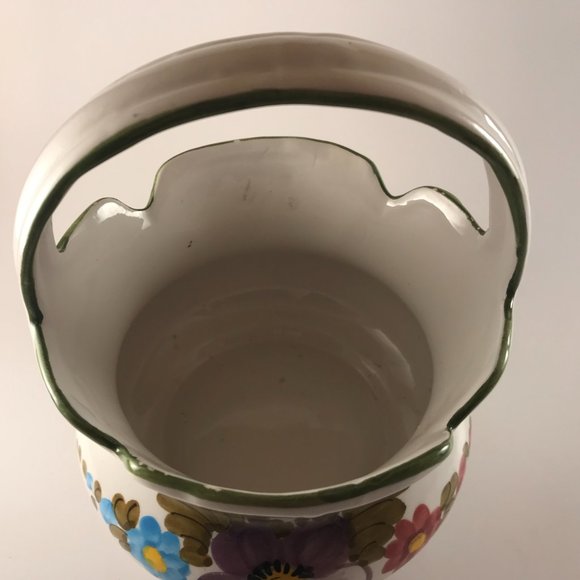 Ceramic Italy Floral Basket - Picture 5 of 6